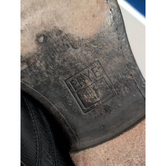 Frye Black Pebbled Leather Phillip Lace-Up Boots Mens 8.5 D Mexico main image 9
